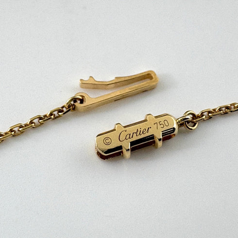 C Heart Pendant Necklace 18K Yellow Gold