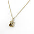 Ribbon Motif Pendant Necklace 18K Yellow Gold with Diamond
