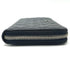 Zip Around Wallet Quilted Caviar Long
