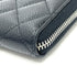 Zip Around Wallet Quilted Caviar Long