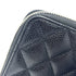 Zip Around Wallet Quilted Caviar Long