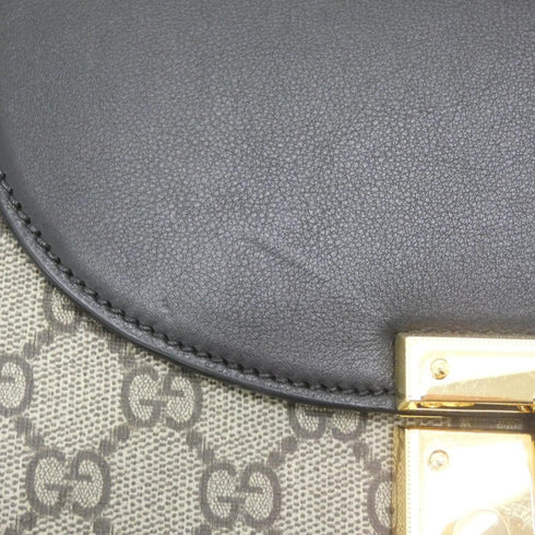 Padlock Saddle Shoulder Bag GG Coated Canvas and Leather Medium