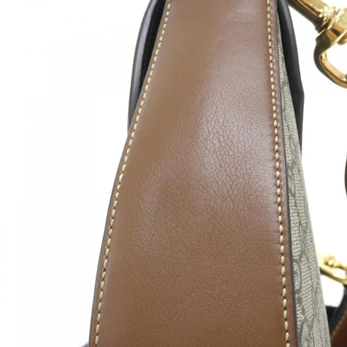 Padlock Saddle Shoulder Bag GG Coated Canvas and Leather Medium