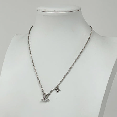 Pendant Necklace Rhinestone and Silver