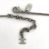 CC Logo Pendant Necklace Silver-Tone Metal