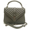 Classic Monogram College Bag Matelasse Chevron Leather Medium