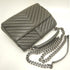 Classic Monogram College Bag Matelasse Chevron Leather Medium