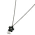 CC Logo Flower Pendant Necklace Metal