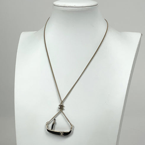 CC Logo Pendant Necklace Metal