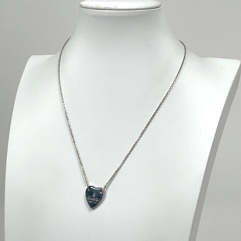 Heart Pendant Necklace Sterling Silver