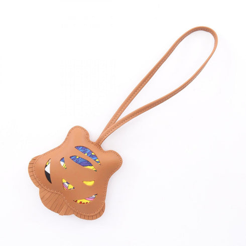Charm Agneau Milo Brown Multi-Color Handbag Charm