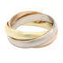 Vendome Louis Cartier Band Ring 18K Tricolor Gold