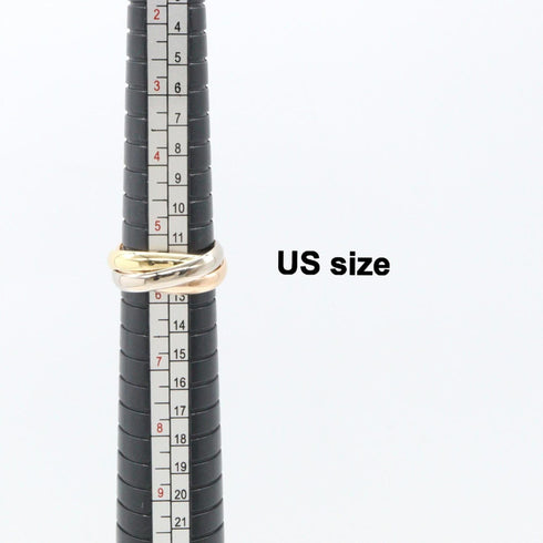 Vendome Louis Cartier Band Ring 18K Tricolor Gold