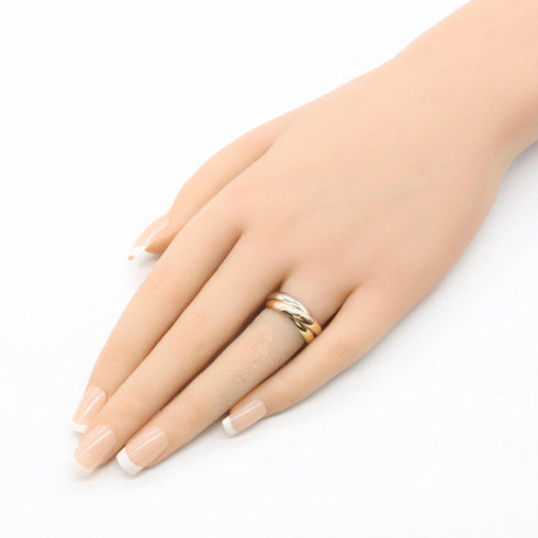 Vendome Louis Cartier Band Ring 18K Tricolor Gold