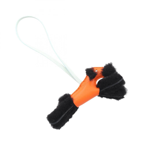 Buddy Charm Agneau Milo Black Green Orange Handbag Charm