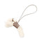 Charm Agneau Milo Sheepskin Gray and White Handbag Charm