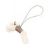 Charm Agneau Milo Sheepskin Gray and White Handbag Charm
