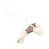 Charm Agneau Milo Sheepskin Gray and White Handbag Charm