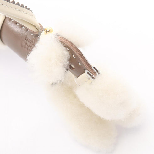 Charm Agneau Milo Sheepskin Gray and White Handbag Charm