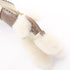 Charm Agneau Milo Sheepskin Gray and White Handbag Charm