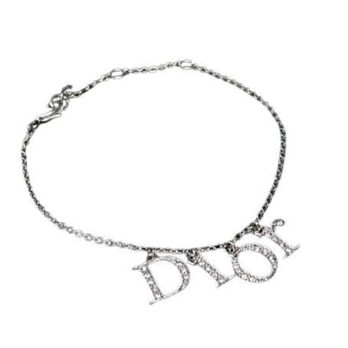 Charm Bracelet Metal and Rhinestone