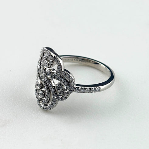Enchant Double Heart Ring Platinum with Diamond