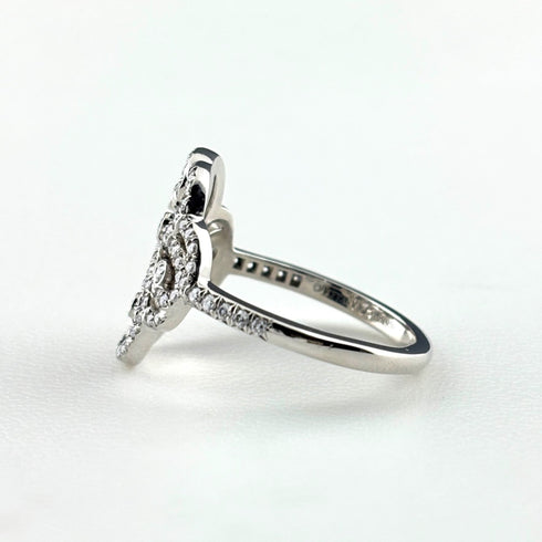 Enchant Double Heart Ring Platinum with Diamond