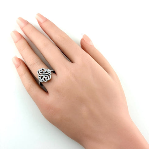 Enchant Double Heart Ring Platinum with Diamond