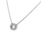 Open Circle Pendant Necklace Platinum Mini with Diamond