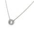 Open Circle Pendant Necklace Platinum Mini with Diamond