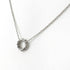 Open Circle Pendant Necklace Platinum Mini with Diamond