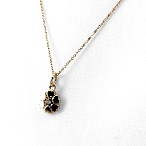 Pendant Necklace 18K Rose Gold with Diamond