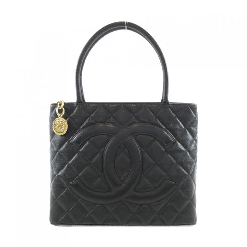 Medallion Tote Quilted Caviar