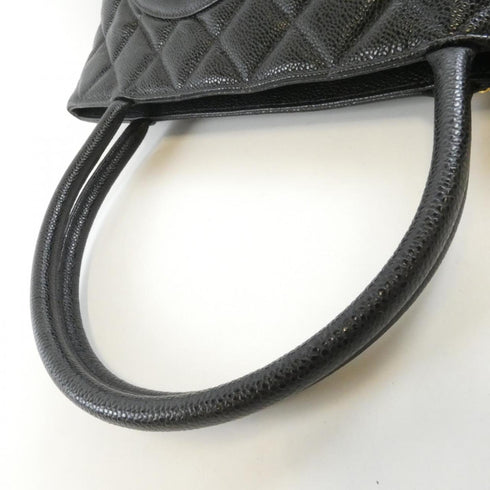 Medallion Tote Quilted Caviar