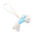 Charm Agneau Milo Sheepskin Blue and White Handbag Charm