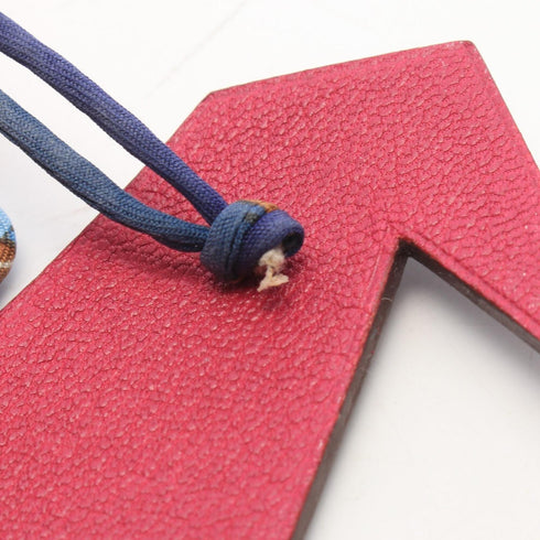 Charm Chevre Leather and Togo Leather Gray Pink Taupe Handbag Charm