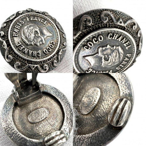 Clip-On Earrings Clip-On Silver-Tone Metal