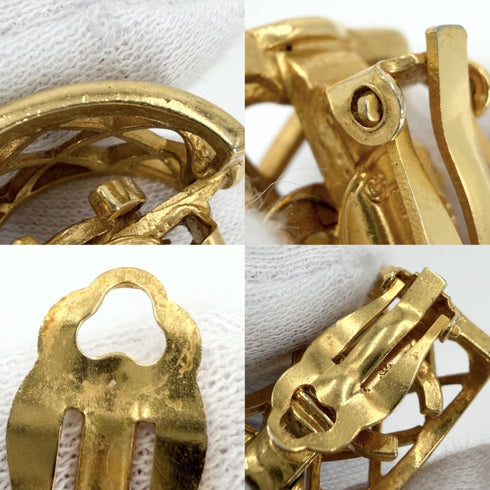 CC Logo Clip-On Earrings Metal Gold-Tone Metal