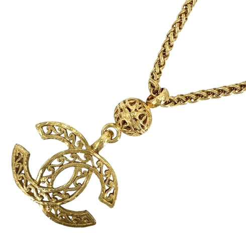 CC Logo Pendant Necklace Metal