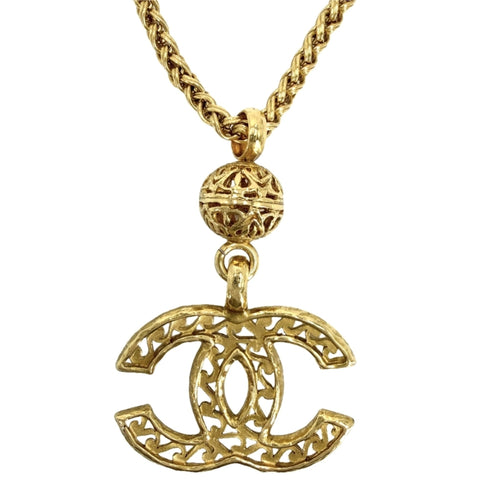 CC Logo Pendant Necklace Metal