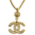 CC Logo Pendant Necklace Metal