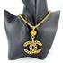 CC Logo Pendant Necklace Metal