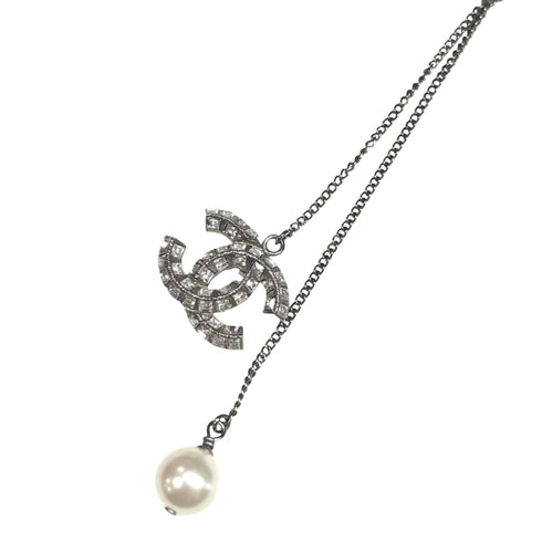 CC Logo Pendant Necklace Metal