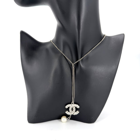 CC Logo Pendant Necklace Metal