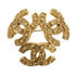CC Logo Brooch Gold-Tone Metal