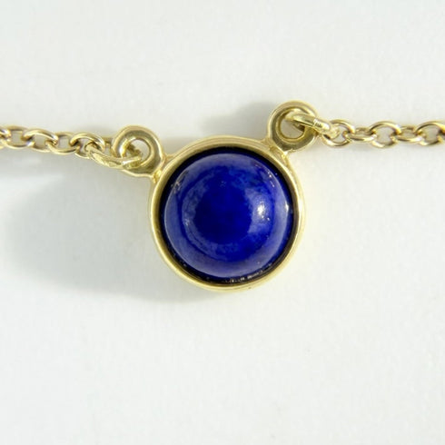 Elsa Peretti Pendant Necklace 18K Yellow Gold and Lapis Lazuli