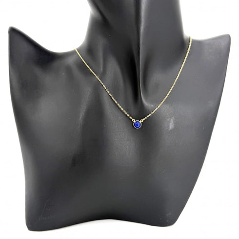 Elsa Peretti Pendant Necklace 18K Yellow Gold and Lapis Lazuli