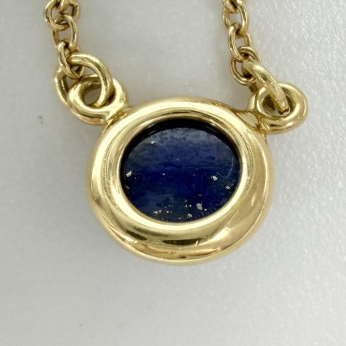 Elsa Peretti Pendant Necklace 18K Yellow Gold and Lapis Lazuli
