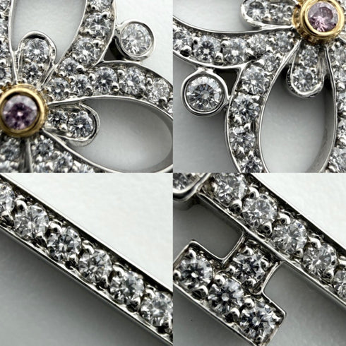 Pendant Necklace Platinum and Yellow Gold
