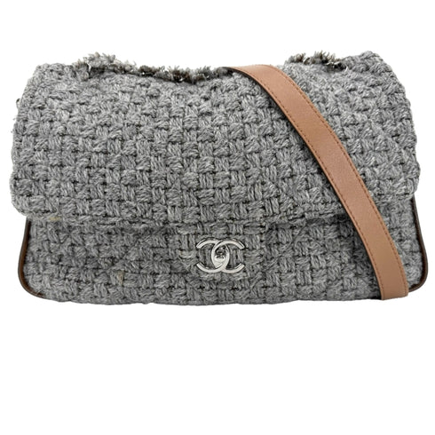 Classic Double Flap Bag Quilted Tweed Medium